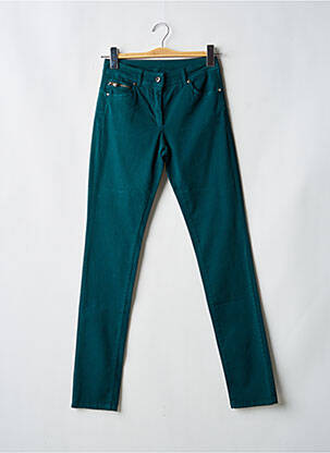 Pantalon slim țesătură poplin mărime normală verde VOODOO femeie