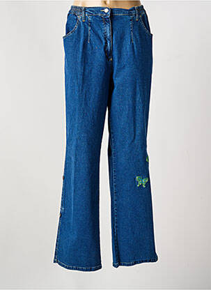 Blugi cu croială dreaptă albastru SEMPRE PIU BY CHALOU femeie