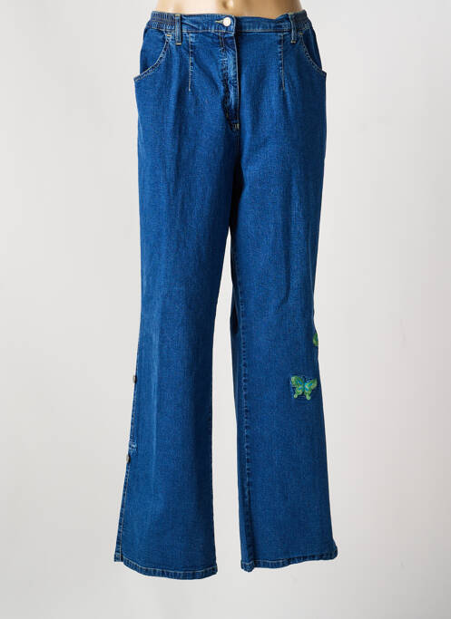 Blugi cu croială dreaptă albastru SEMPRE PIU BY CHALOU femeie