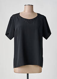 Top croială fluidă mâneci scurte negru FRANCOISE DE FRANCE femme