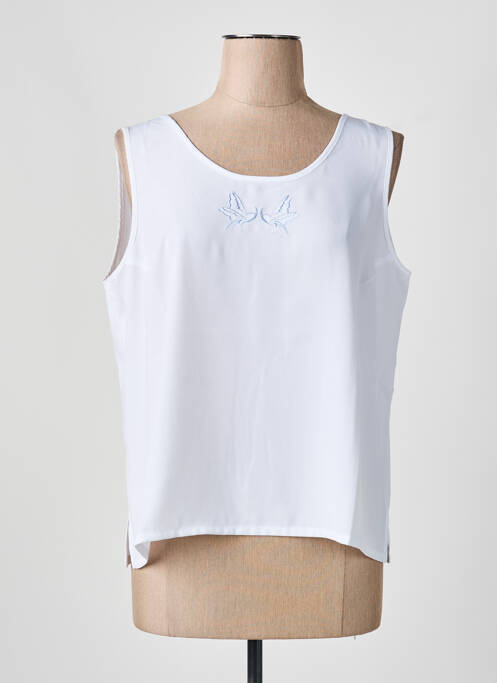 Top alb MARY WEST femeie