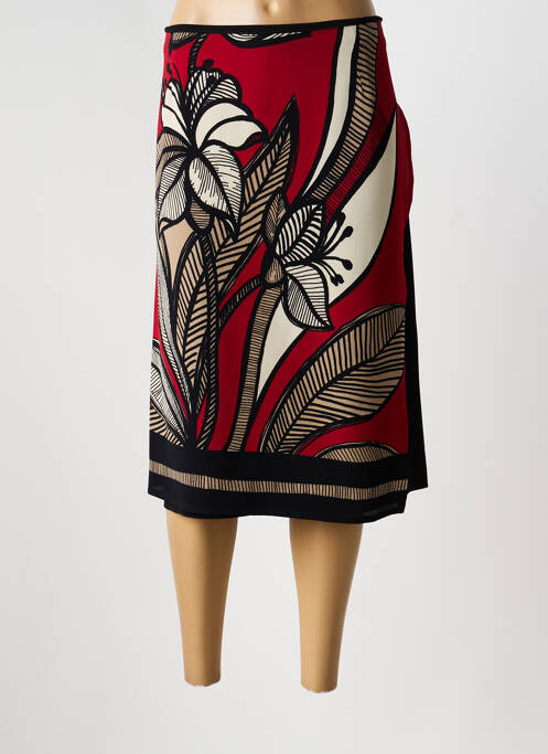 Fustă midi roșu JEAN DELFIN femeie