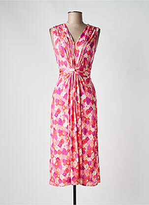 Rochie midi roz JULIE GUERLANDE femeie