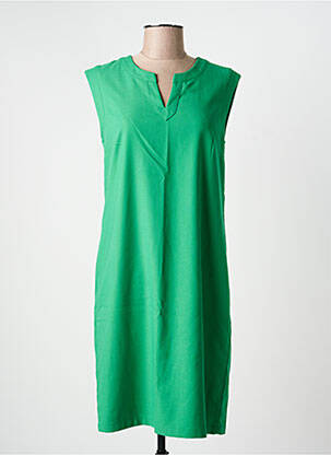 Rochie midi mâneci scurte mâneci scurte verde JULIE GUERLANDE femeie