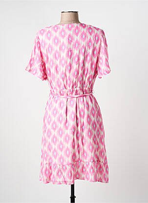 Rochie scurtă mâneci scurte mâneci scurte roz J&JOY femeie