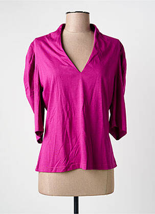 Top elasticitate mâneci 3/4 violet MORGAN femme