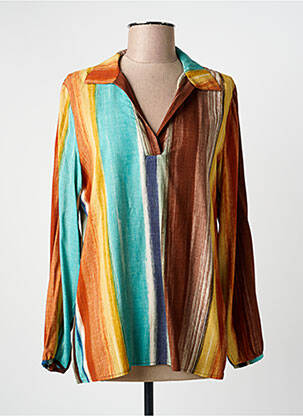 Tunică mâneci lungi maro HALOGENE femeie