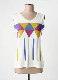 Top țesătură jersey fără mâneci bej SAINT CHARLES femme