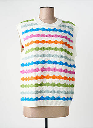 Pulover bej ICHI femeie