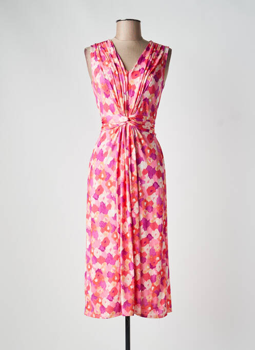 Rochie midi roz JULIE GUERLANDE femeie