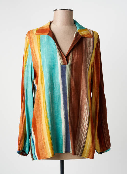 Tunică mâneci lungi maro HALOGENE femeie