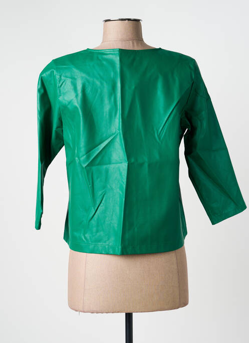 Geci din piele ecologică verde QUATRE VINGT JOURS femeie