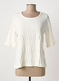 Pulover croială cambrată mâneci 3/4 bej GRIFFON femme