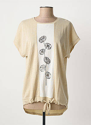 Tunică mâneci scurte bej KARIN HERTZ femeie