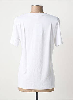 Tricou serigrafie cu strasuri mâneci scurte alb JOY OF LIFE femeie