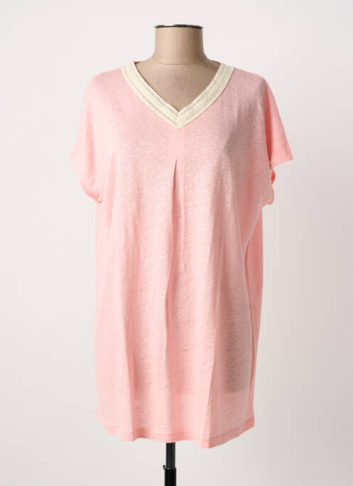 Tunică mâneci scurte roz I.ODENA femeie