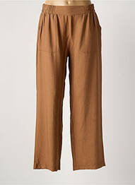 Pantalon drept talie elastică maro HAJO femme
