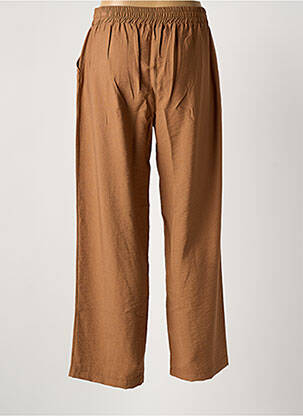 Pantalon drept talie elastică maro HAJO femeie