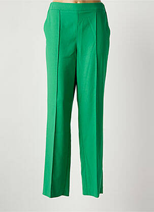 Pantalon drept talie elastică verde JULIE GUERLANDE femeie