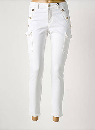 Pantalon slim buzunare alb MORGAN femeie