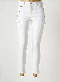 Pantalon slim buzunare alb MORGAN femme