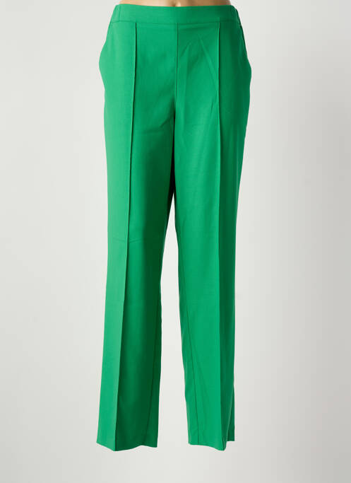 Pantalon drept talie elastică verde JULIE GUERLANDE femme
