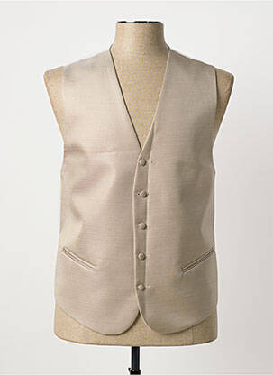 Vestă fără mâneci bej VIRTUOSE bărbat