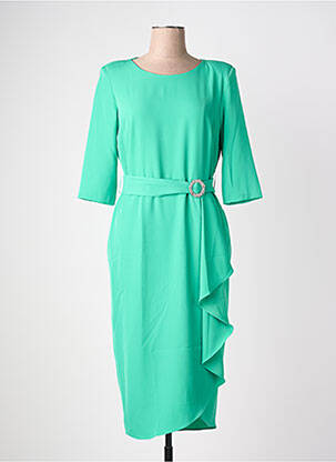 Rochie midi mâneci scurte mâneci scurte verde BARILOCHE femeie