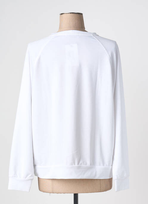 Tricou croială dreaptă mâneci lungi alb NATURAL STB femme