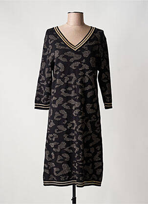 Rochie midi mâneci lungi mâneci lungi negru FRED SABATIER femeie
