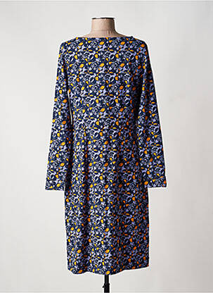 Rochie midi imprimeu floral mâneci lungi albastru ZILCH femeie