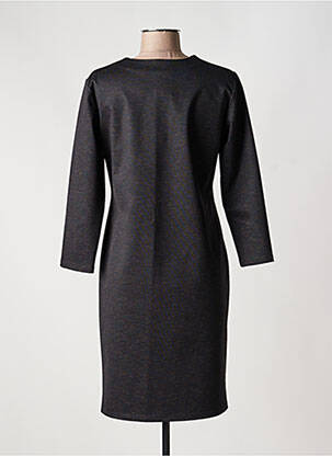 Rochie midi imprimeu fantezie mâneci lungi negru GEVANA femeie