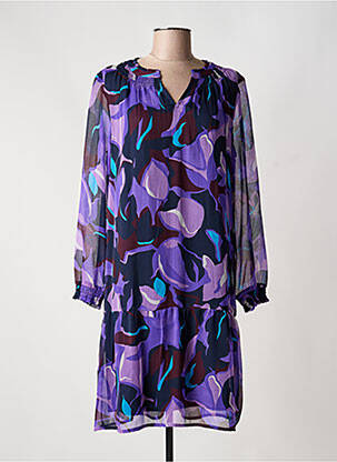 Rochie midi imprimeu floral mâneci lungi violet STREET ONE femeie