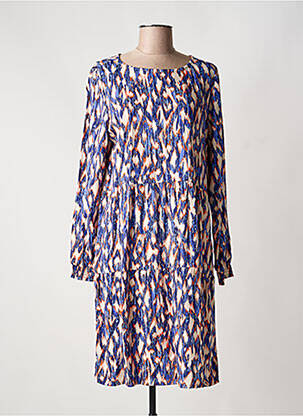 Rochie midi imprimeu fantezie mâneci lungi albastru STREET ONE femeie