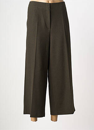 Pantalon 7/8 talie cu cleme talie joasă verde TAIFUN femeie