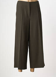 Pantalon 7/8 talie cu cleme talie joasă verde TAIFUN femeie