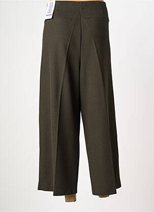 Pantalon 7/8 talie cu cleme talie joasă verde TAIFUN femeie