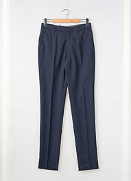 Pantalon slim talie cu cleme talie înaltă albastru LUIGI MORINI homme