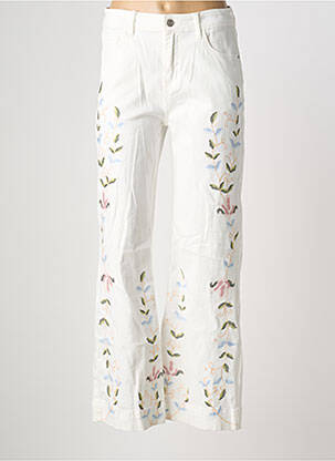 Blugi cu croială evazată alb ONADO femeie