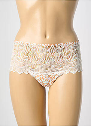 Shorty efect material satinat bej ANTIGEL femeie