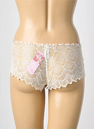 Shorty efect material satinat bej ANTIGEL femeie