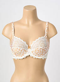 Sutien broderie sutien cupe întregi cu decolteu înalt bej ANTIGEL femme