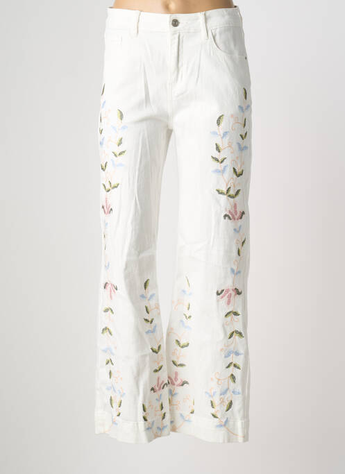 Blugi cu croială evazată alb ONADO femeie