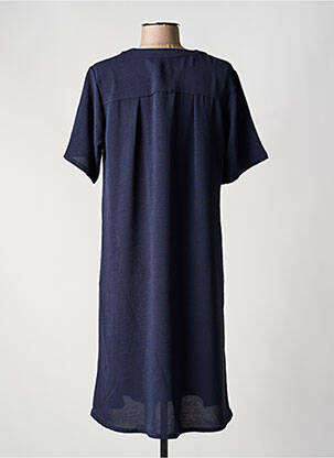 Rochie midi țesătură crep mâneci scurte albastru NIKI MODE femeie