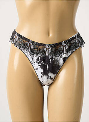 Tanga tulle transparent negru SECRET D'EVA femeie
