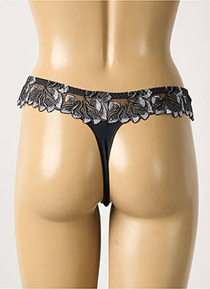 Tanga tulle transparent negru SECRET D'EVA femeie