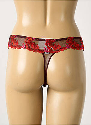 Tanga tulle transparent maro SECRET D'EVA femeie