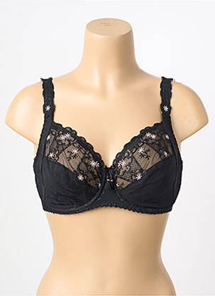 Sutien broderie sutien cupe întregi cu decolteu înalt negru LOUISA BRACQ femeie