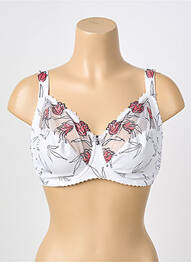 Sutien broderie sutien cupe întregi cu decolteu înalt alb SECRET D'EVA femme