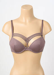 Sutien efect material satinat top sutien push-up maro MARLIES DEKKERS femme